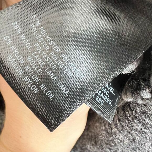 Anthropologie Moth Wool Blend Women's Black Wool Blend Long Sleeve Sweater Size - Picture 5 of 7